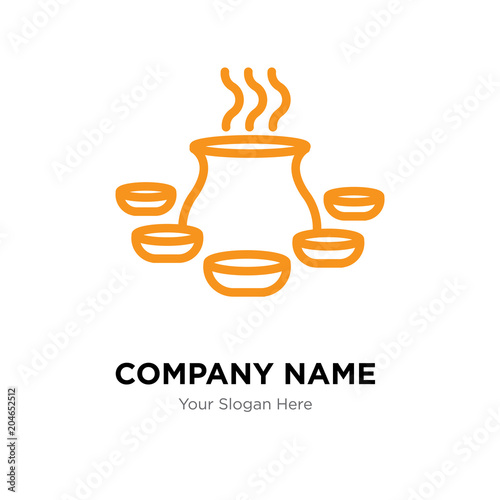 biryani company logo design template, colorful vector icon for your business, brand sign and symbol
