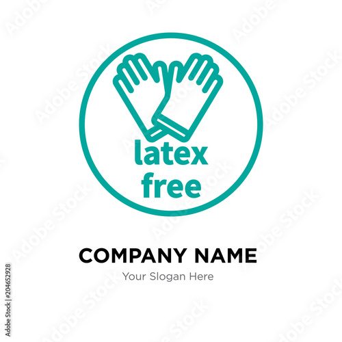 latex free company logo design template, colorful vector icon for your business, brand sign and symbol