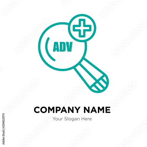 advanced search company logo design template, colorful vector icon for your business, brand sign and symbol