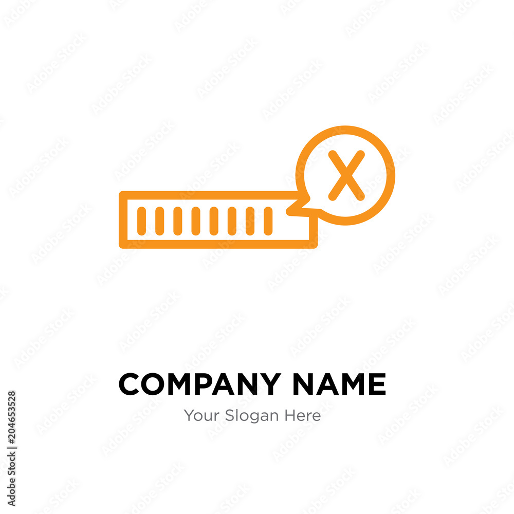 unconfirmed company logo design template, colorful vector icon for your business, brand sign and symbol