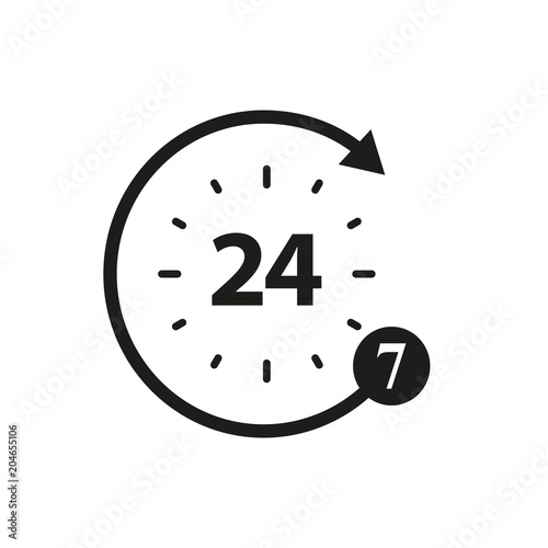 Non stop of 24 and 7 icons