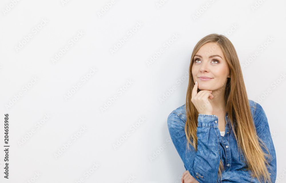 Beautiful young lady with denim jacket. Beautiful young lady with denim jacket.