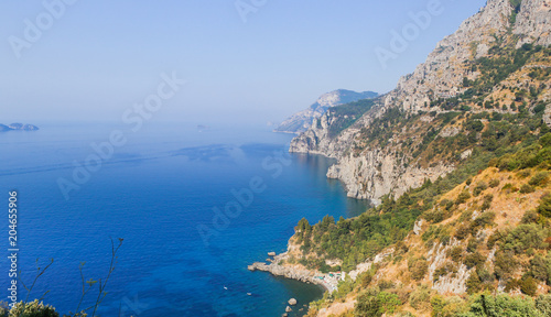 Fototapeta Naklejka Na Ścianę i Meble -  The Amalfi Coast. View from the observation deck near Positano. Italy
