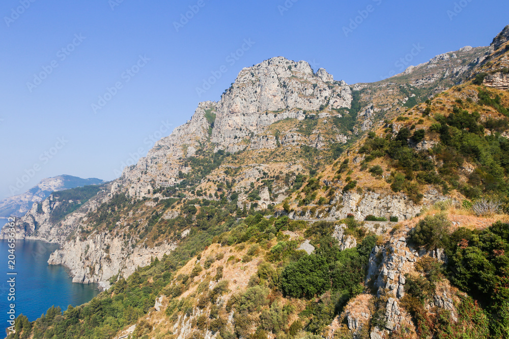 The Amalfi Coast. View from the observation deck near Positano. Italy