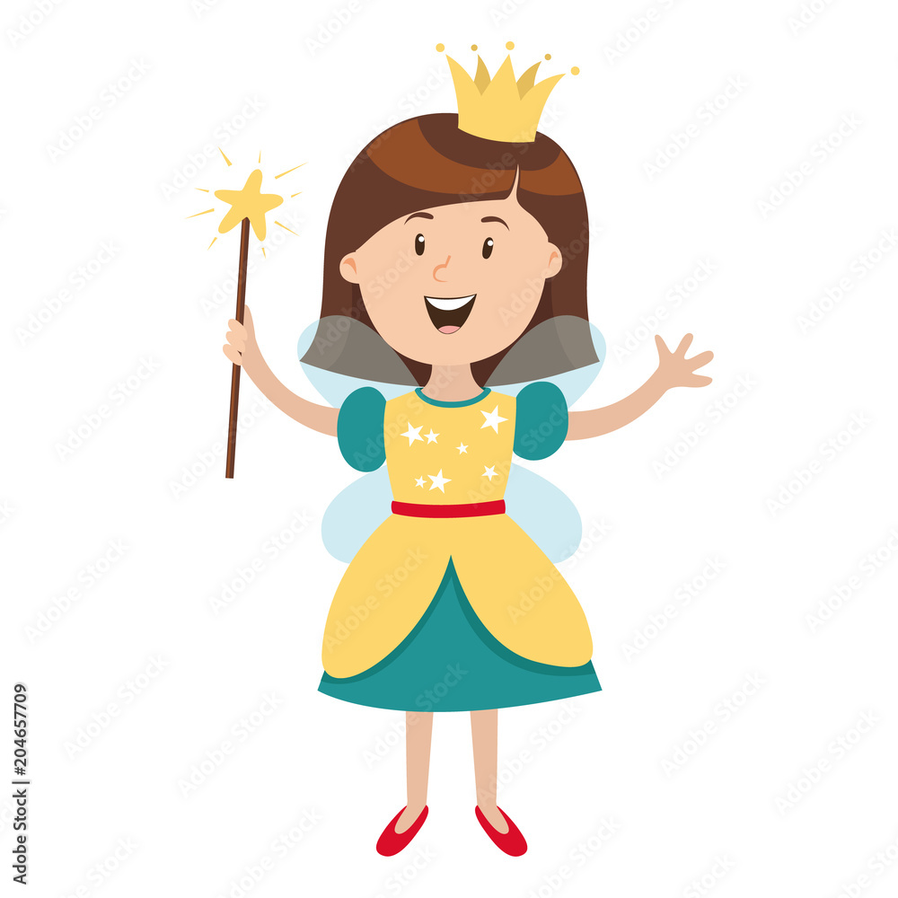 children's character. a magical princess with a crown, a castle. vector children's character. a magical princess with a crown, a castle. vector