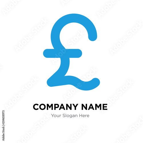 Great Britain currency company logo design template, colorful vector icon for your business, brand sign and symbol