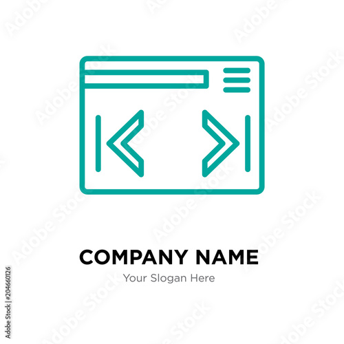 expand menu company logo design template, colorful vector icon for your business, brand sign and symbol