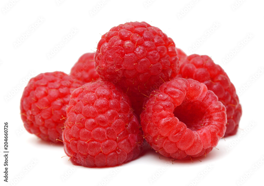 Fresh Raspberries isolated on white background Fresh Raspberries isolated on white background