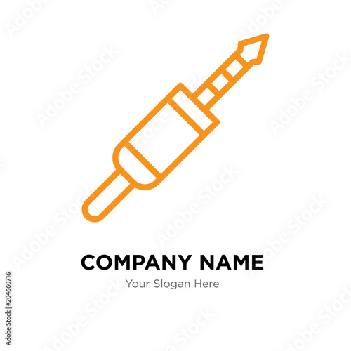 3.5 mm jack company logo design template, colorful vector icon for your business, brand sign and symbol