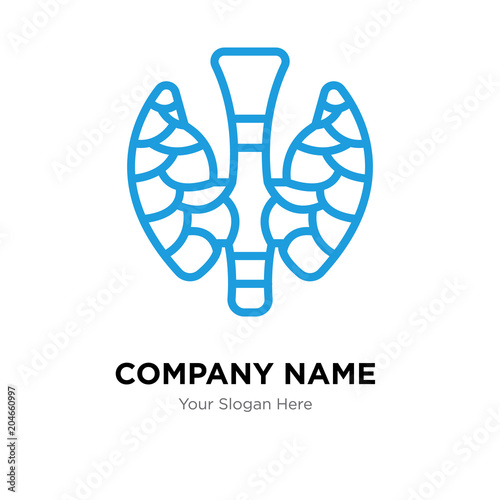 thyroid company logo design template, colorful vector icon for your business, brand sign and symbol