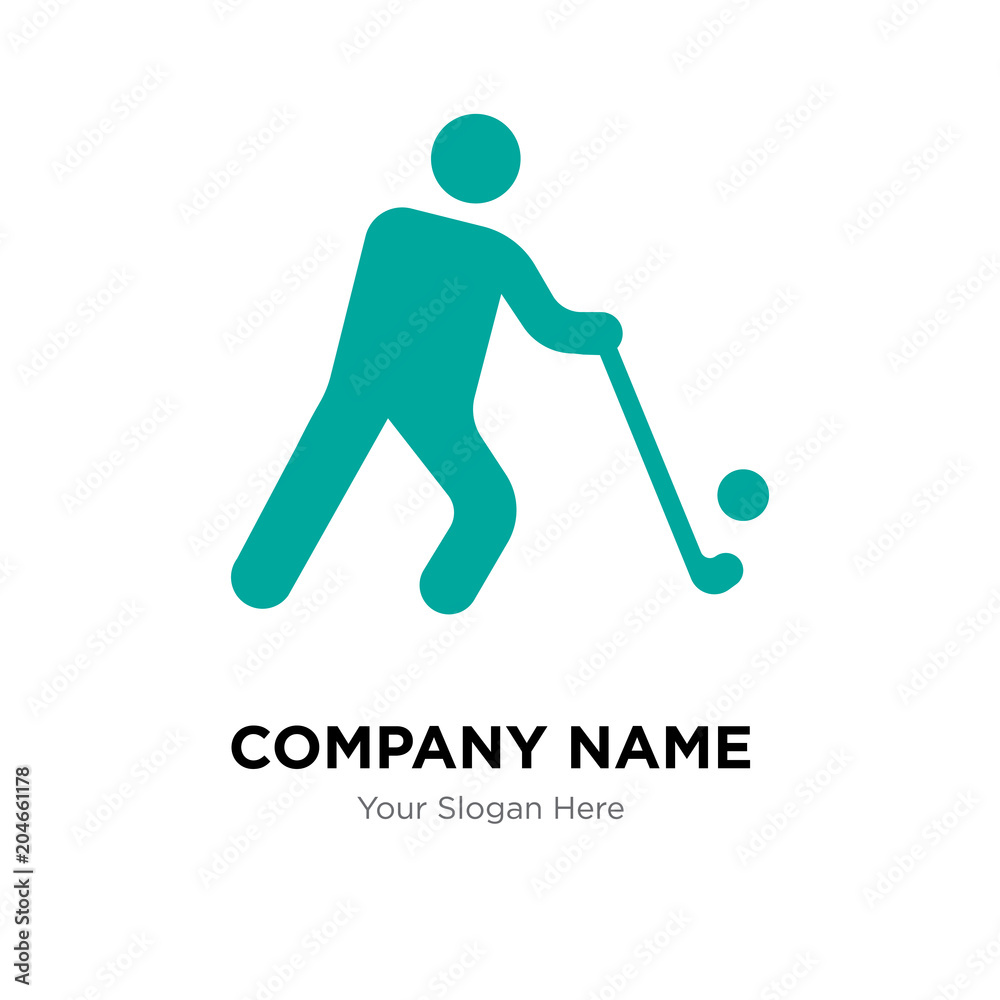 Golfer company logo design template, colorful vector icon for your business, brand sign and symbol