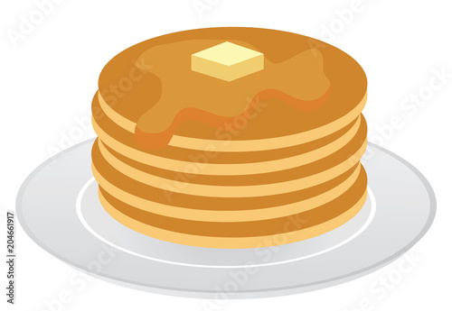 Vector Pancakes Isolated