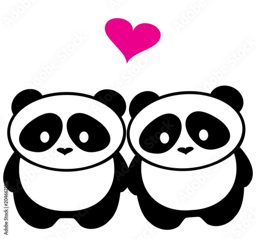 Fototapeta Naklejka Na Ścianę i Meble -  Panda Bear Love