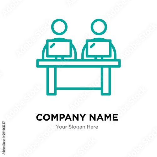 coworking space company logo design template, colorful vector icon for your business, brand sign and symbol