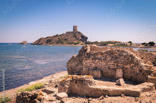 View of the archaeological site of Nora, Sardinia. photo