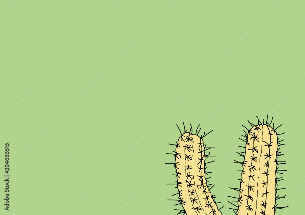 Naklejka premium cactus illustration