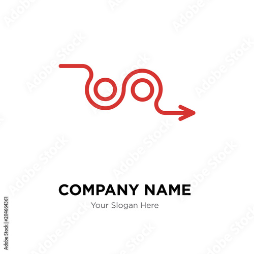 avoid company logo design template, colorful vector icon for your business, brand sign and symbol