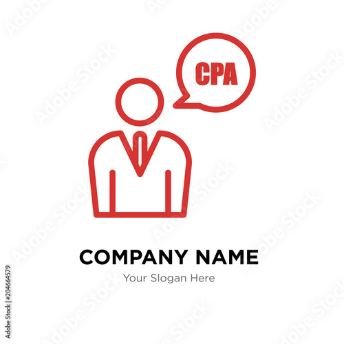 cpa company logo design template, colorful vector icon for your business, brand sign and symbol