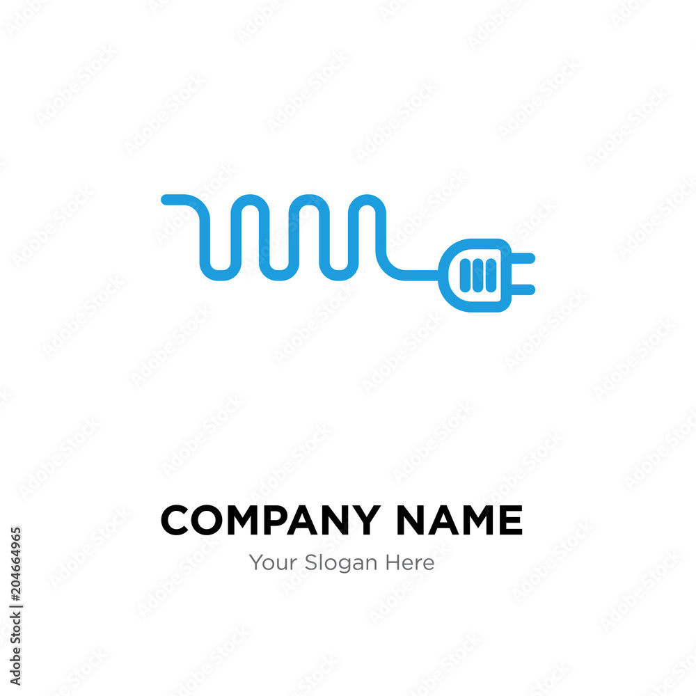 Wire company logo design template, colorful vector icon for your business, brand sign and symbol