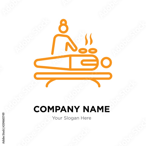 body spa and massage company logo design template, colorful vector icon for your business, brand sign and symbol