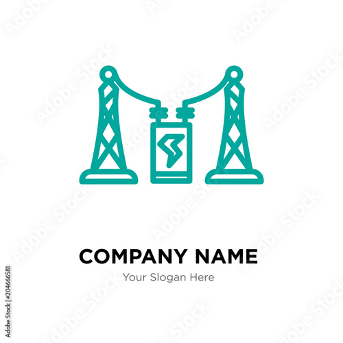 substation company logo design template, colorful vector icon for your business, brand sign and symbol