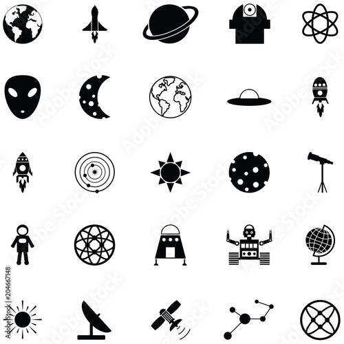 space icon set