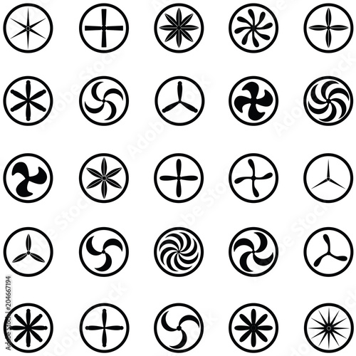 turbine icon set