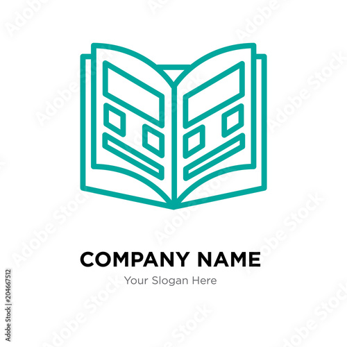 Yearbook company logo design template, colorful vector icon for your business, brand sign and symbol