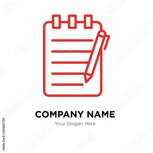 essay writing company logo design template, colorful vector icon for your business, brand sign and symbol