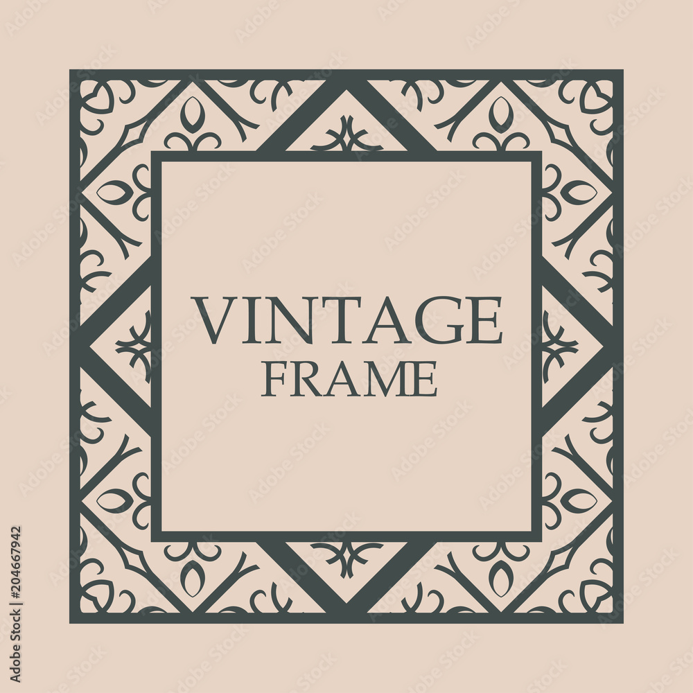 Retro ornamental frame