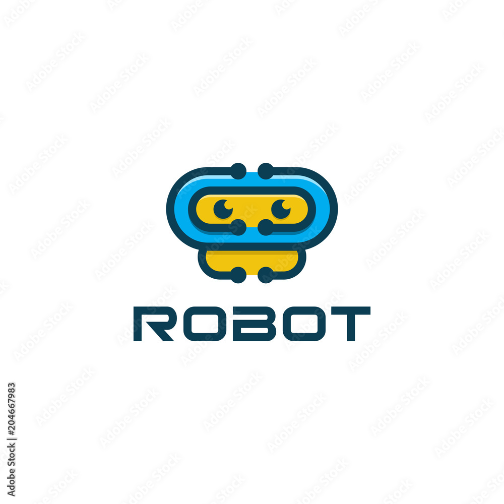 Robot Vector mascot logo design Robot Vector mascot logo design