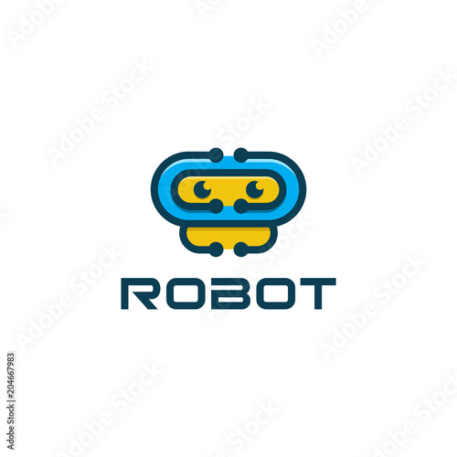 Robot Vector mascot logo design