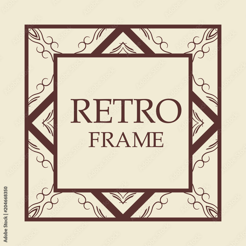 Obraz premium Retro ornamental frame