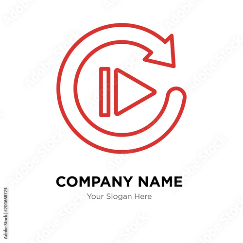 replay company logo design template, colorful vector icon for your business, brand sign and symbol