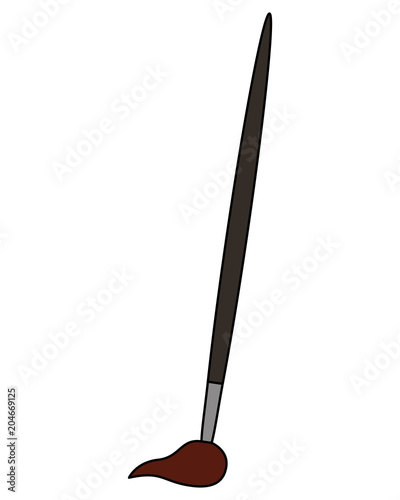 paint brush artistic tool vector illustration design