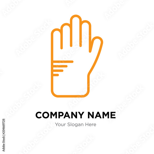 Glove company logo design template, colorful vector icon for your business, brand sign and symbol