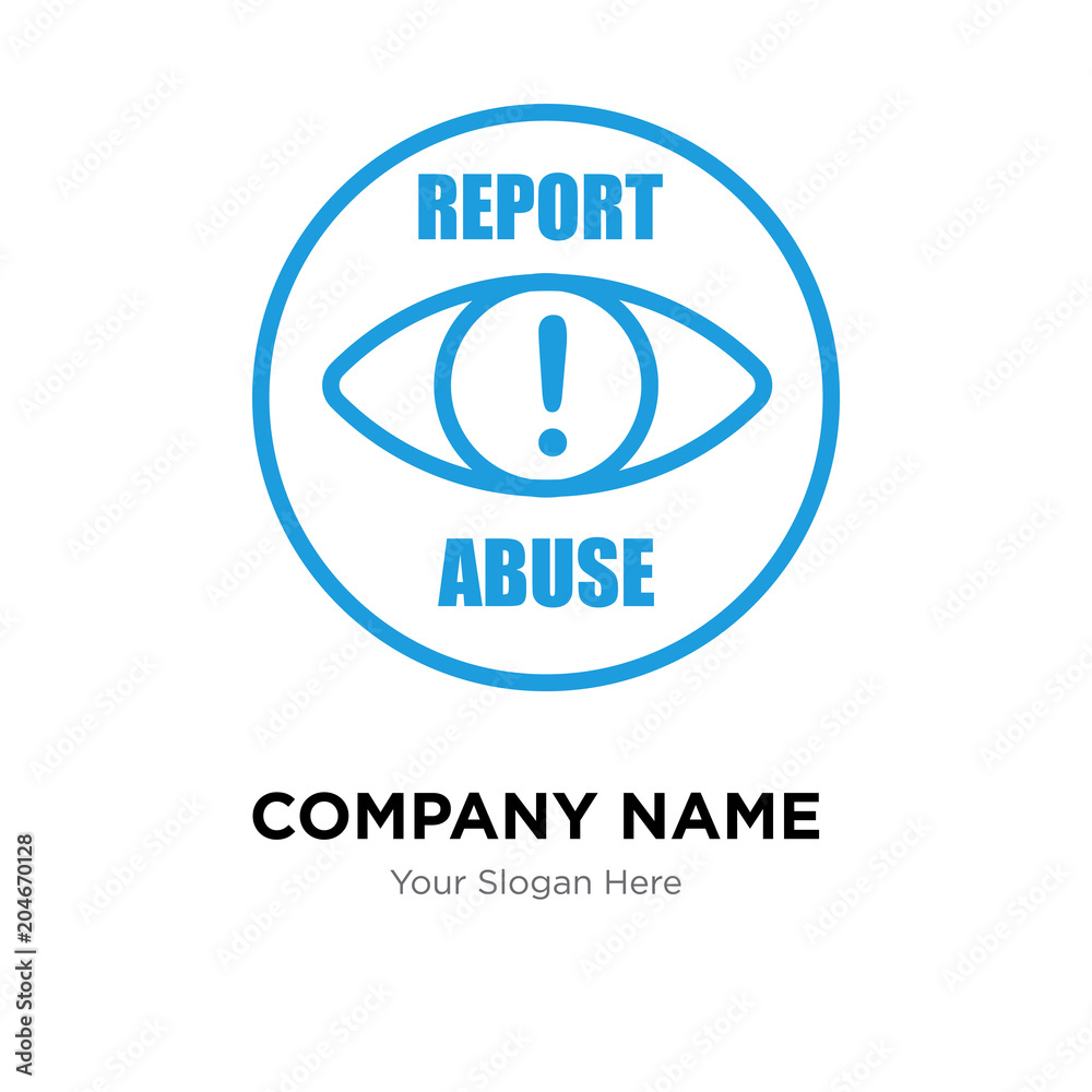 report abuse company logo design template, colorful vector icon for your business, brand sign and symbol