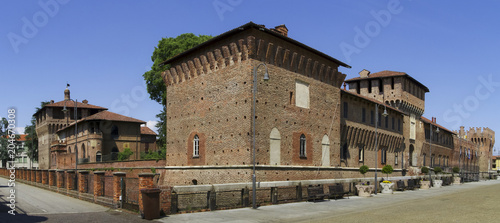Canvas Print Gallliate, Castello Sforzesco, Piemonte, Italia, Europa, Sforza Castle in Gallia