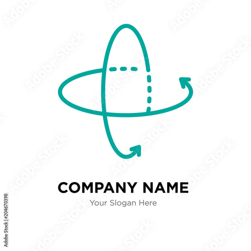 360 tour company logo design template, colorful vector icon for your business, brand sign and symbol