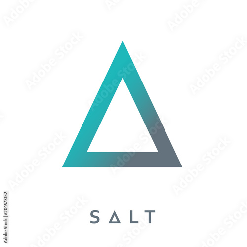 Salt Cryptocurrency Coin Sign Isolated