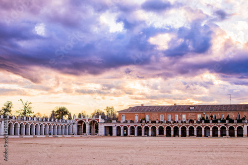 Aranjuez Royal palace a beautiful city in Spain to travel and tourism the residence of the king of Spain in the Madrid region. Open also as museum. 