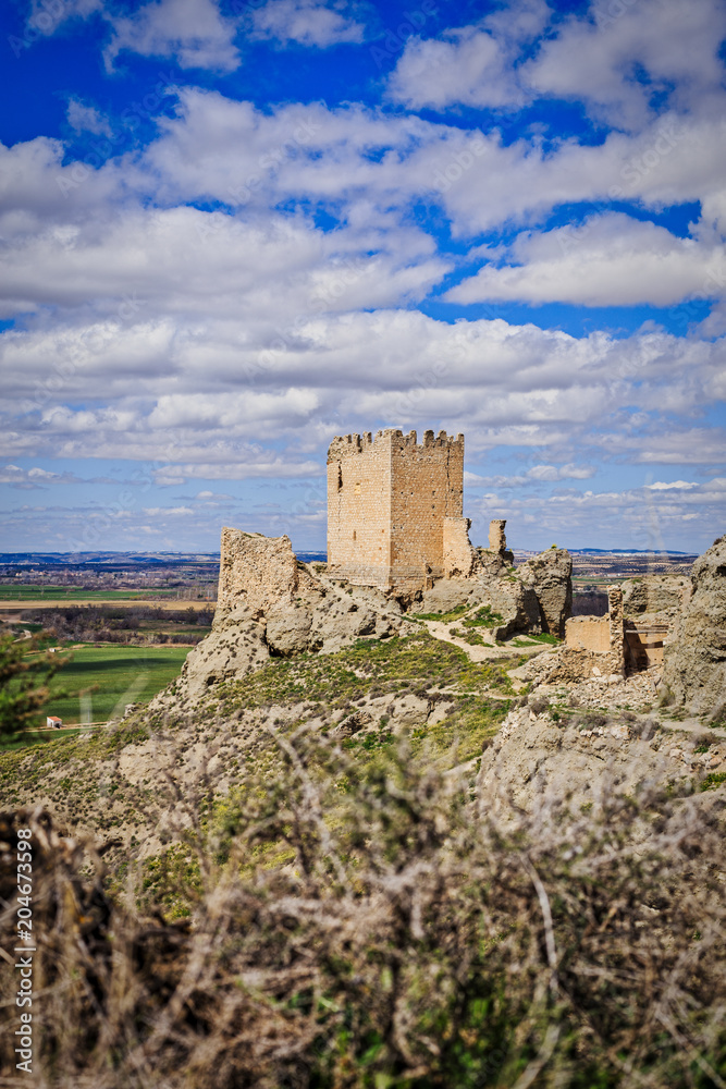 Oreja castle in Castilla la Mancha near Aranjuez  Madrid city Spain. Oreja is an abandoned village in spain. With his beautiful castle it is a good travel from Aranjuez the nearly city.