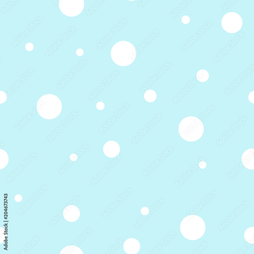 Seamless pattern. White polka dot on the blue background Seamless pattern. White polka dot on the blue background