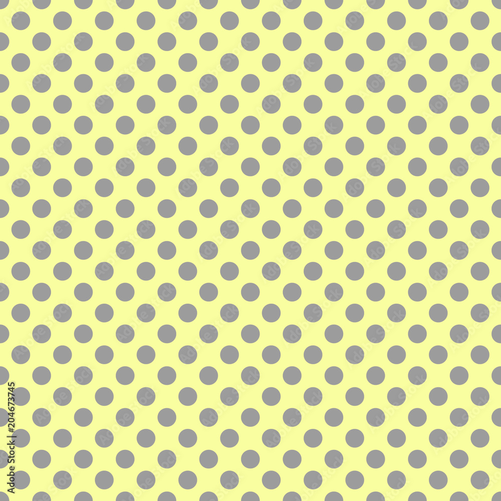 Seamless pattern. Gray polka dot on the yellow background Seamless pattern. Gray polka dot on the yellow background