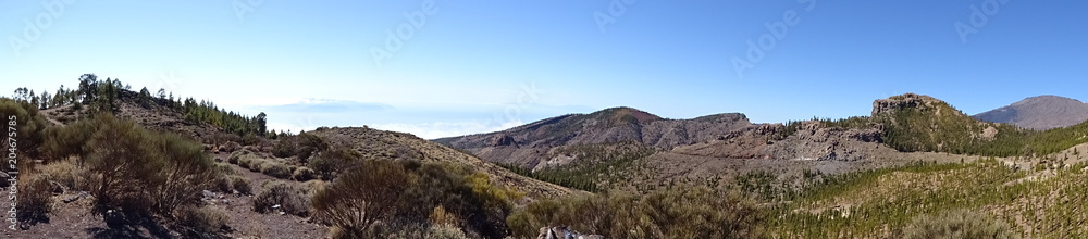 Panorama am teide auf teneriffa