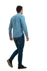 walking man back portrait