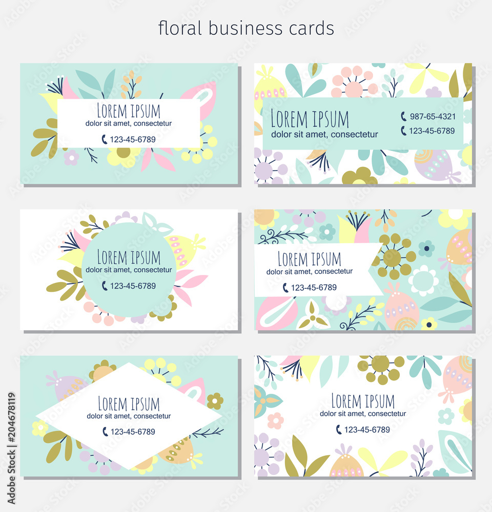 Floral business card template
