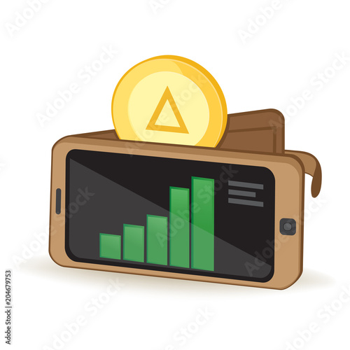 Salt Cryptocurrency Coin Digital Wallet Smartphone