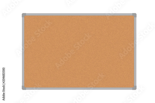 Vector illustration of a cork board in an aluminum frame