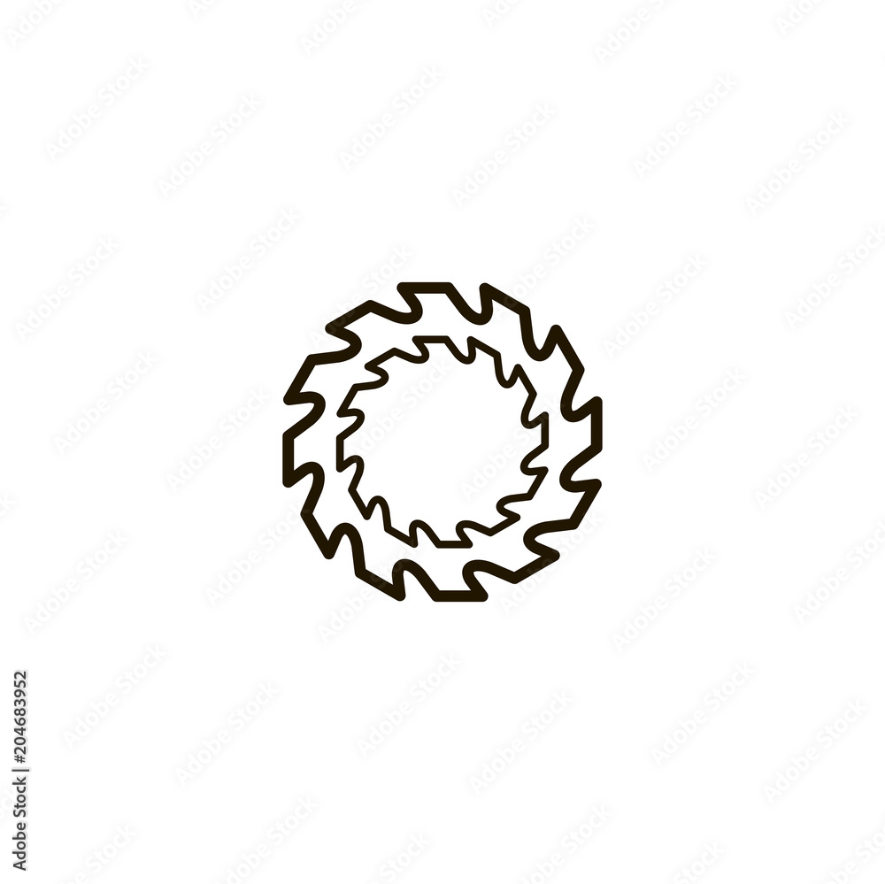 saw circular wheel icon. sign design